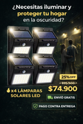 ¡¡X4 Lámparas de Panel Solar Para Exteriores!!