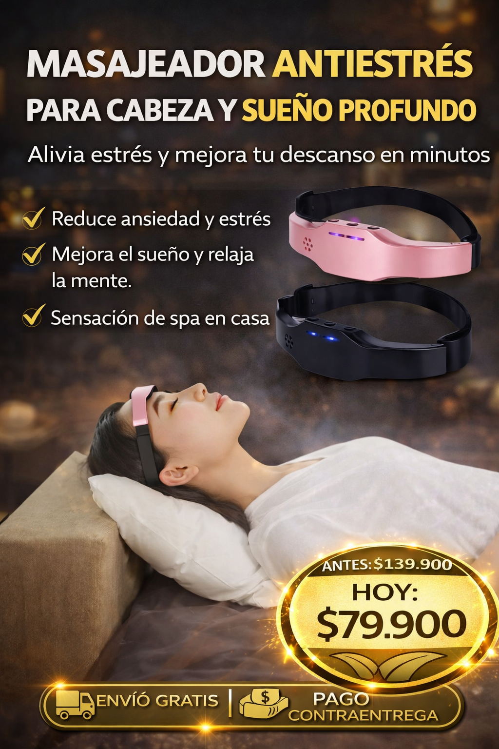 Masajeador Antiestrés para Cabeza y Sueño Profundo