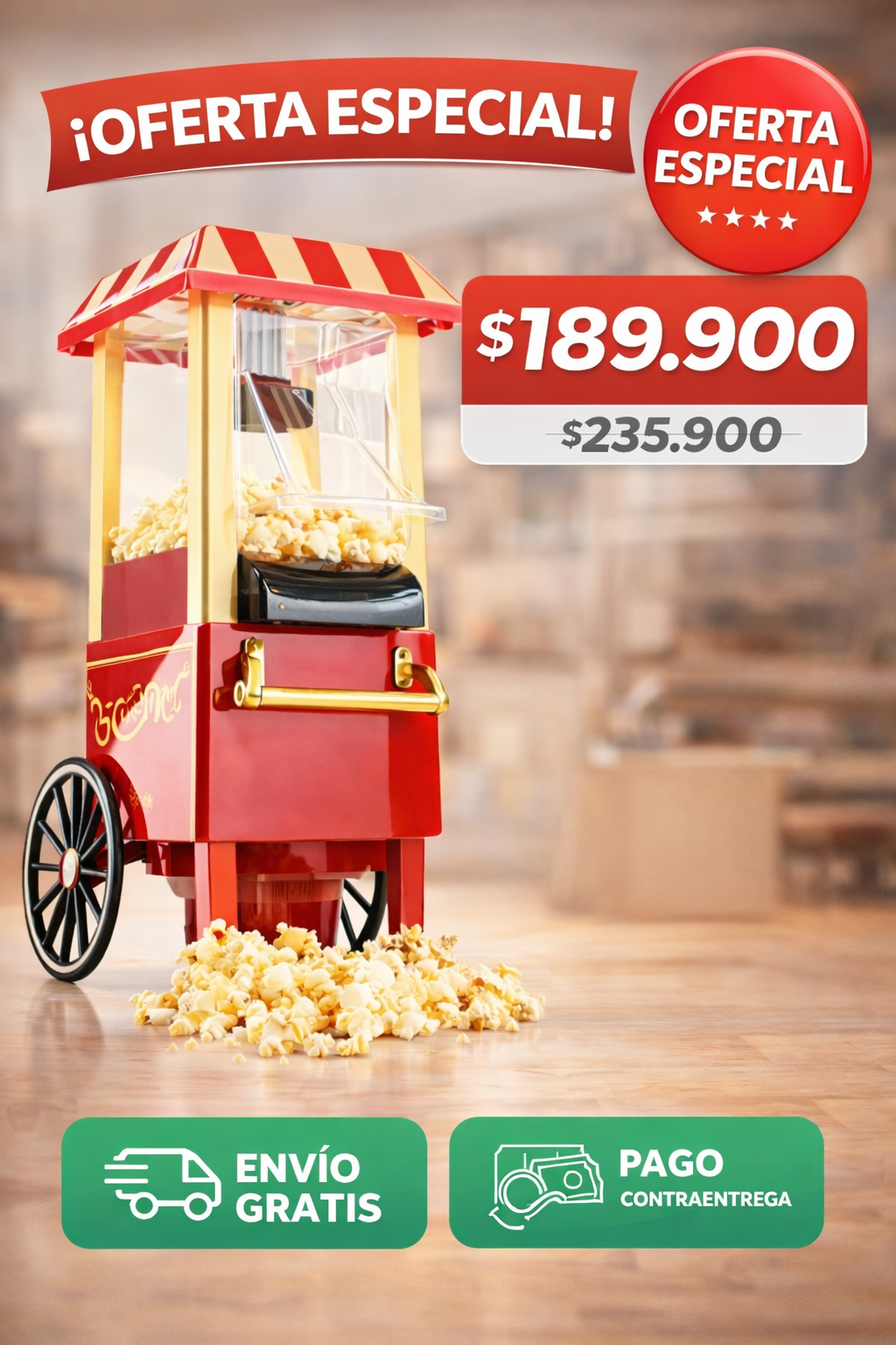 🎬🍿MAQUINA DE CRISPETAS VINTAGE DISNEY