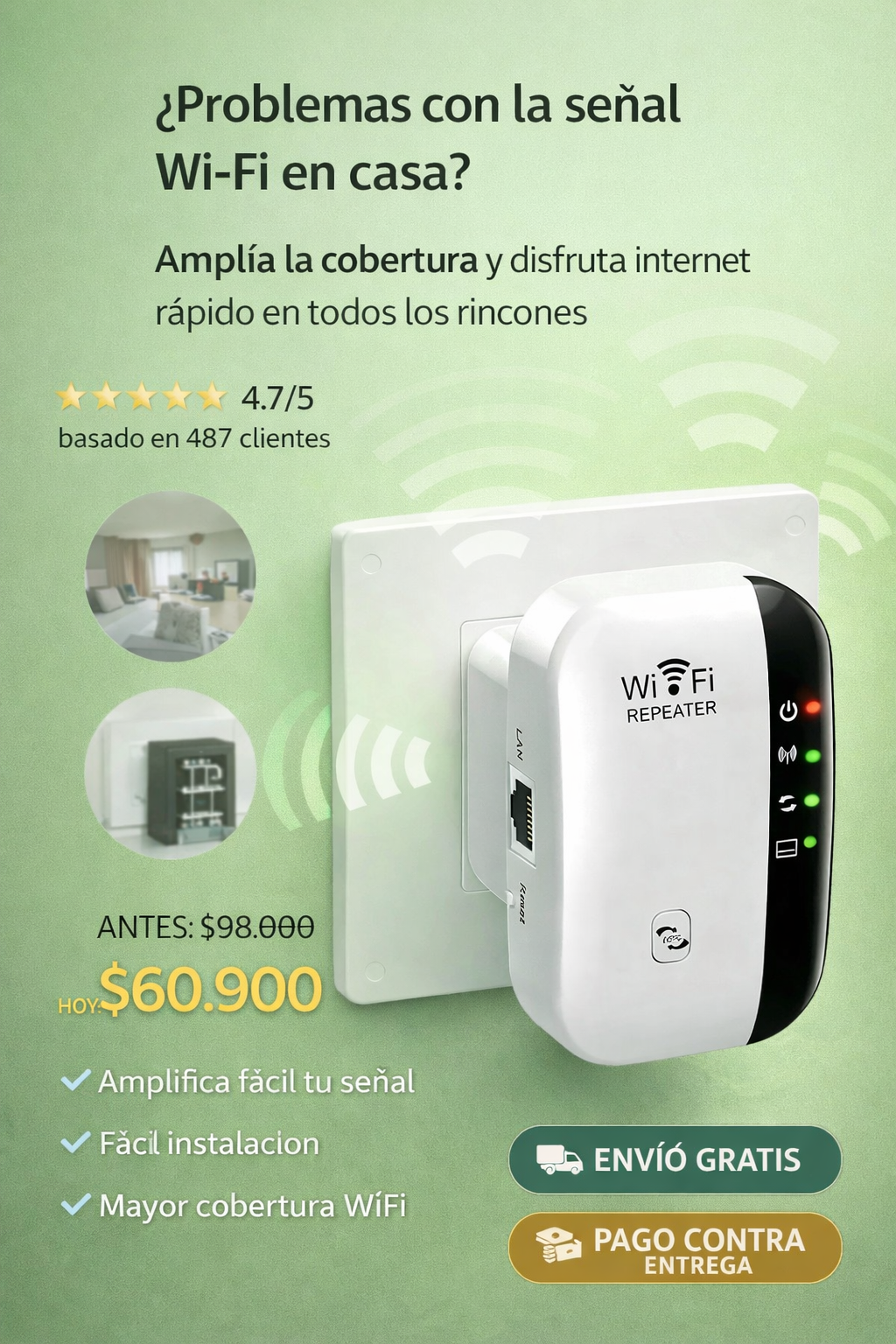 REPETIDOR INALAMBRICO AMPLIFICADOR WIFI