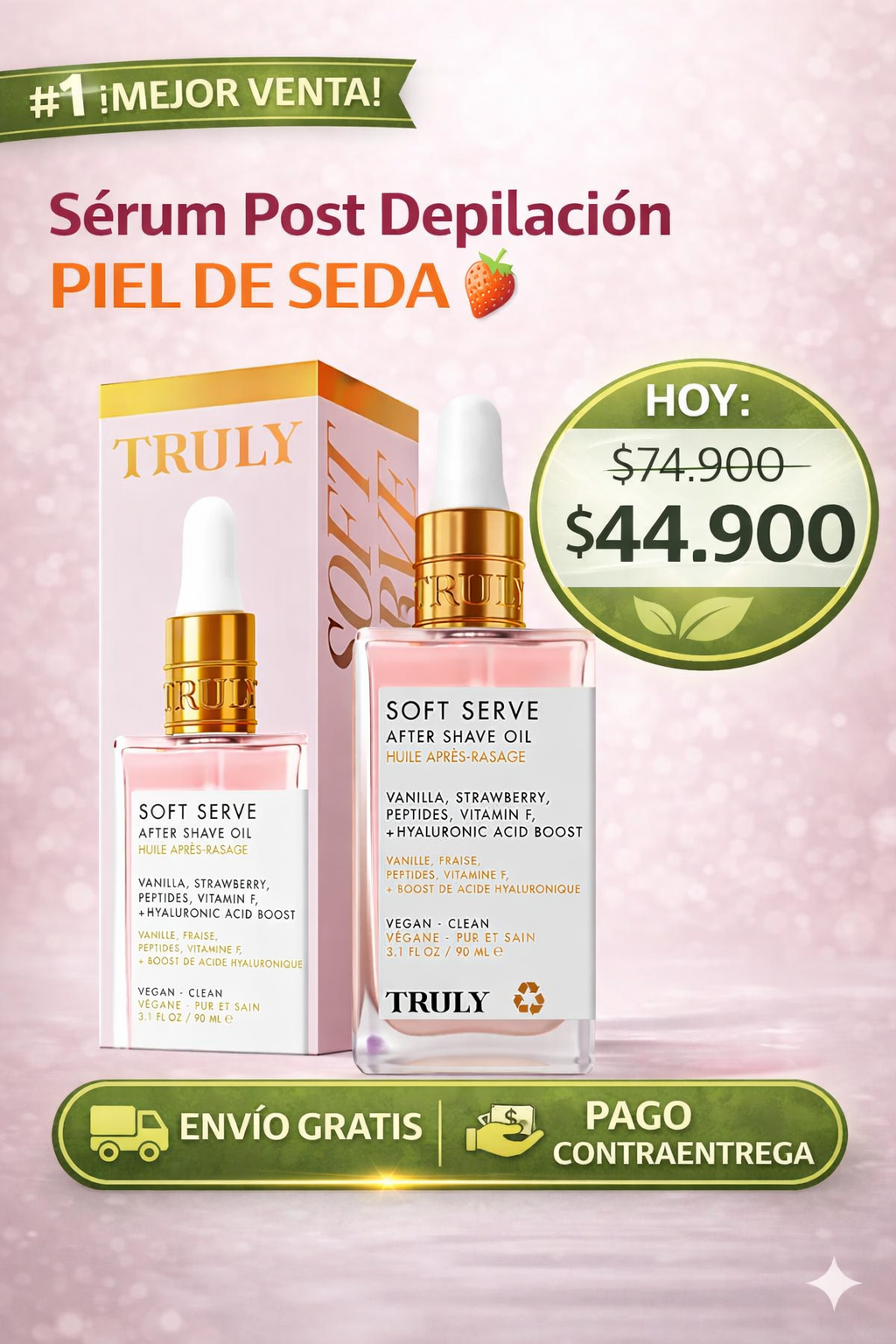 Soft Serve Serum Truly - Aceite Reparador Anti Irritación + Piel Suave