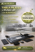 Tabla Pilates y Push up Con Elasticos