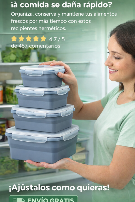 Recipientes de Almacenamiento de Alimentos Plegables